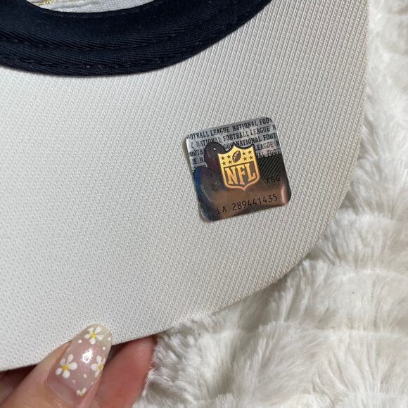 NLF Los Angeles Rams Football Curved Bill Hat Navy White‎ Adjustable - Picture 2 of 4